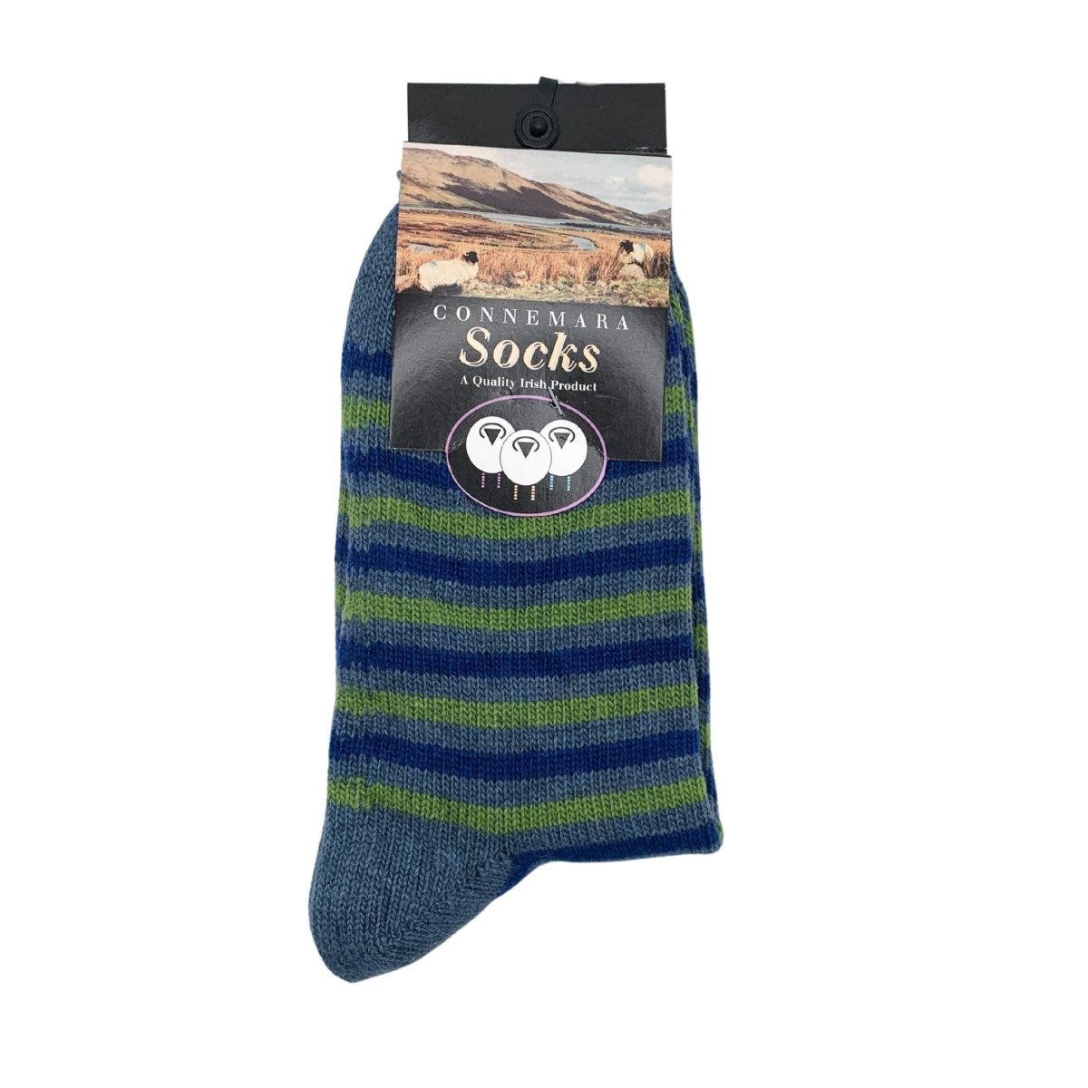 Connemara Stripe Merino Socks - The Celtic Gift Store - Socks