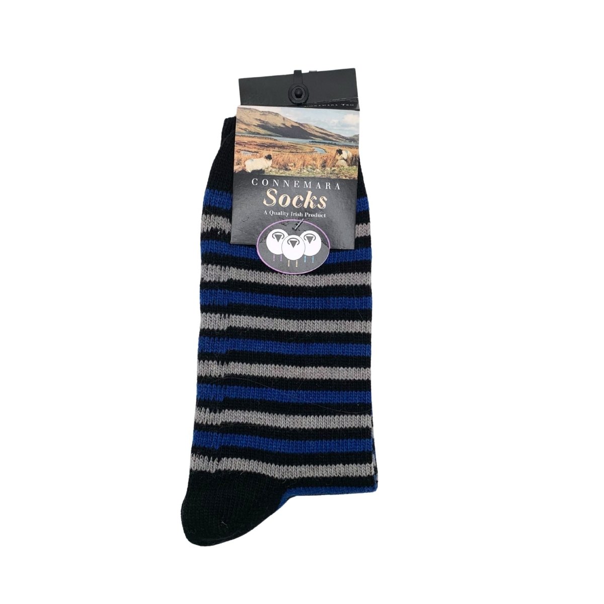Connemara Stripe Merino Socks - The Celtic Gift Store - Socks