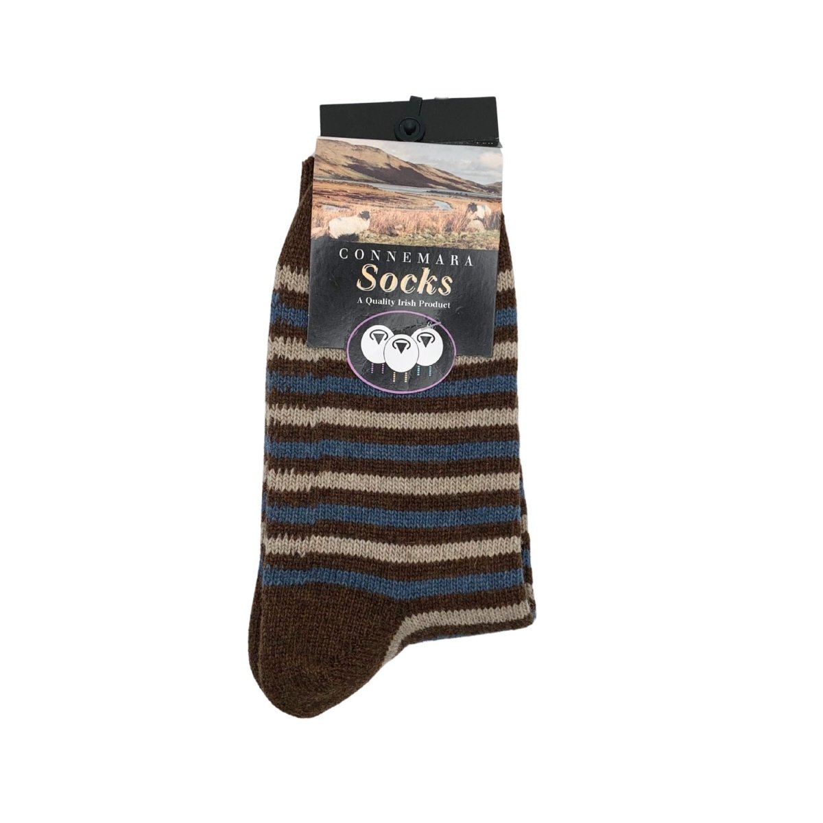 Connemara Stripe Merino Socks - The Celtic Gift Store - Socks