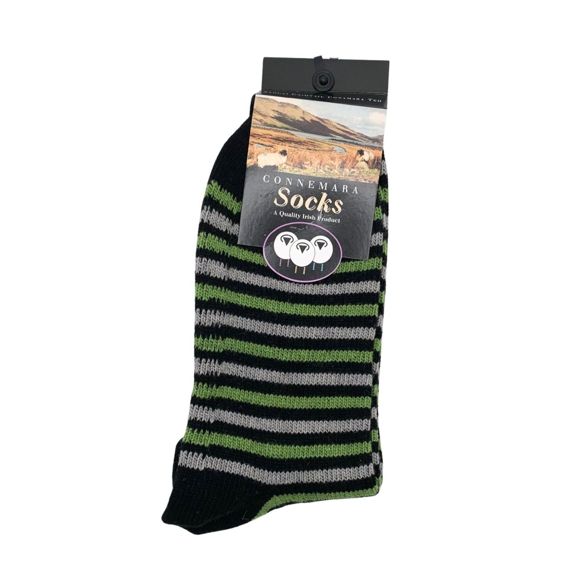Connemara Stripe Merino Socks - The Celtic Gift Store - Socks