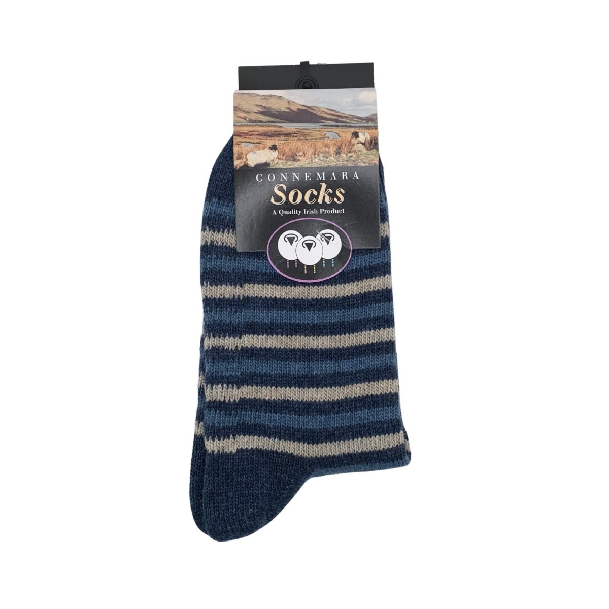 Connemara Stripe Merino Socks - The Celtic Gift Store - Socks