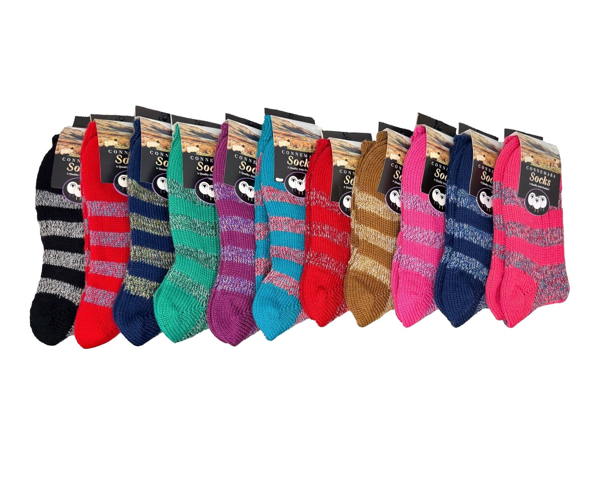 Connemara Stripe Socks - The Celtic Gift Store - Socks