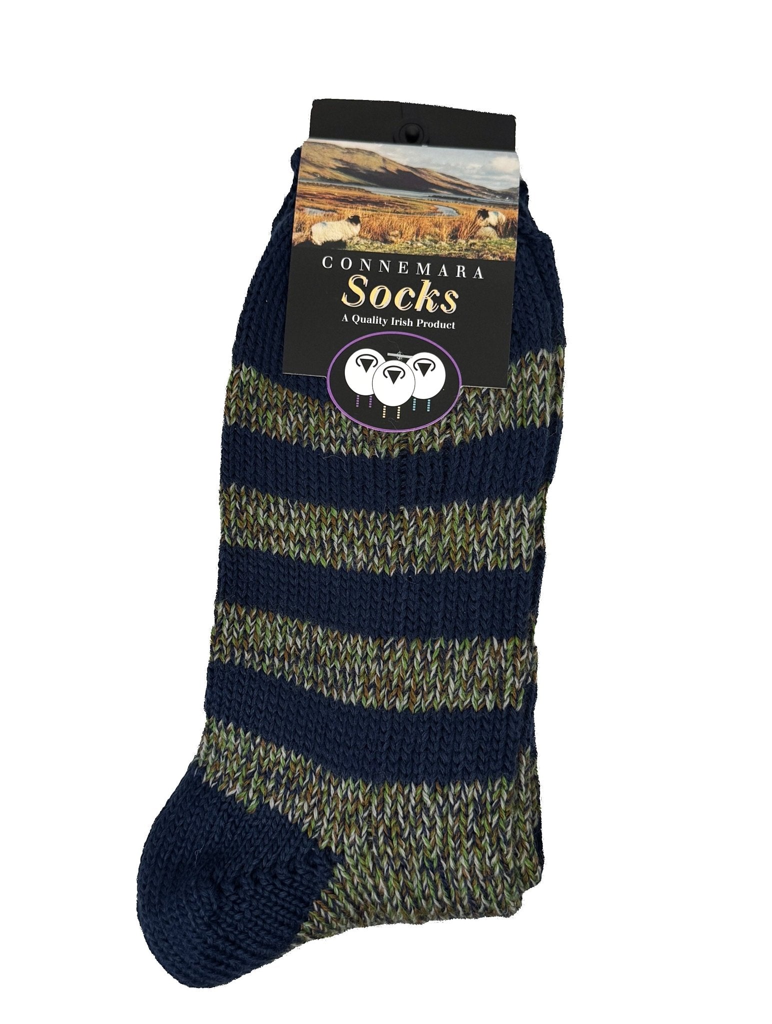 Connemara Stripe Socks - The Celtic Gift Store - Socks