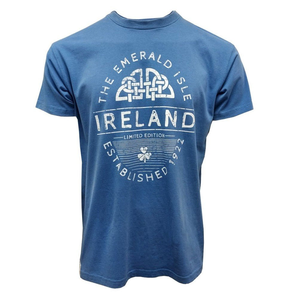 Cornflower Blue Celtic Knot Ireland T-Shirt - The Celtic Gift Store - Shirts & Tops