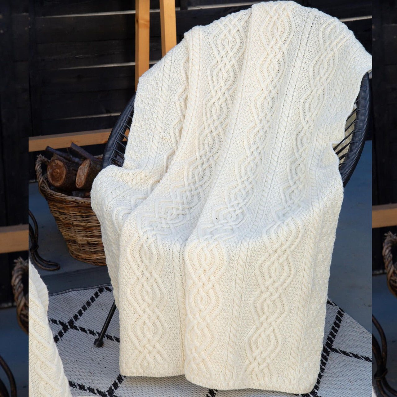 Dara Merino Wool Aran Throw - The Celtic Gift Store - 