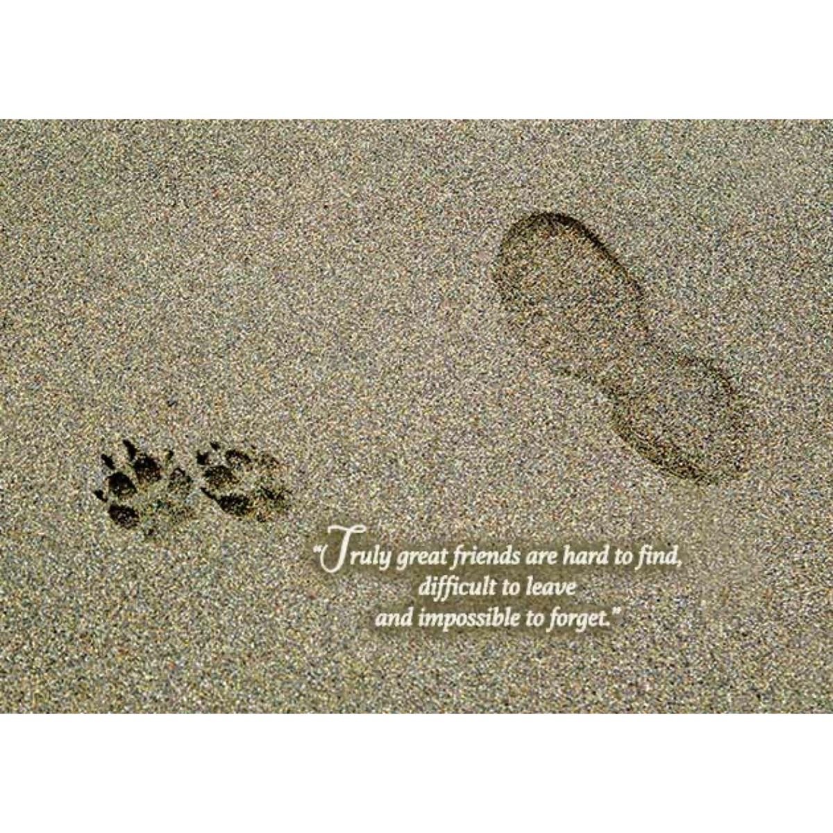 Dog Footprints Pet Sympathy Card