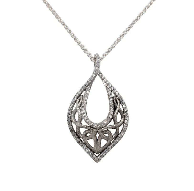 Double Sided Sterling Silver Celtic Love Chalice Necklace - The Celtic Gift Store - Necklaces