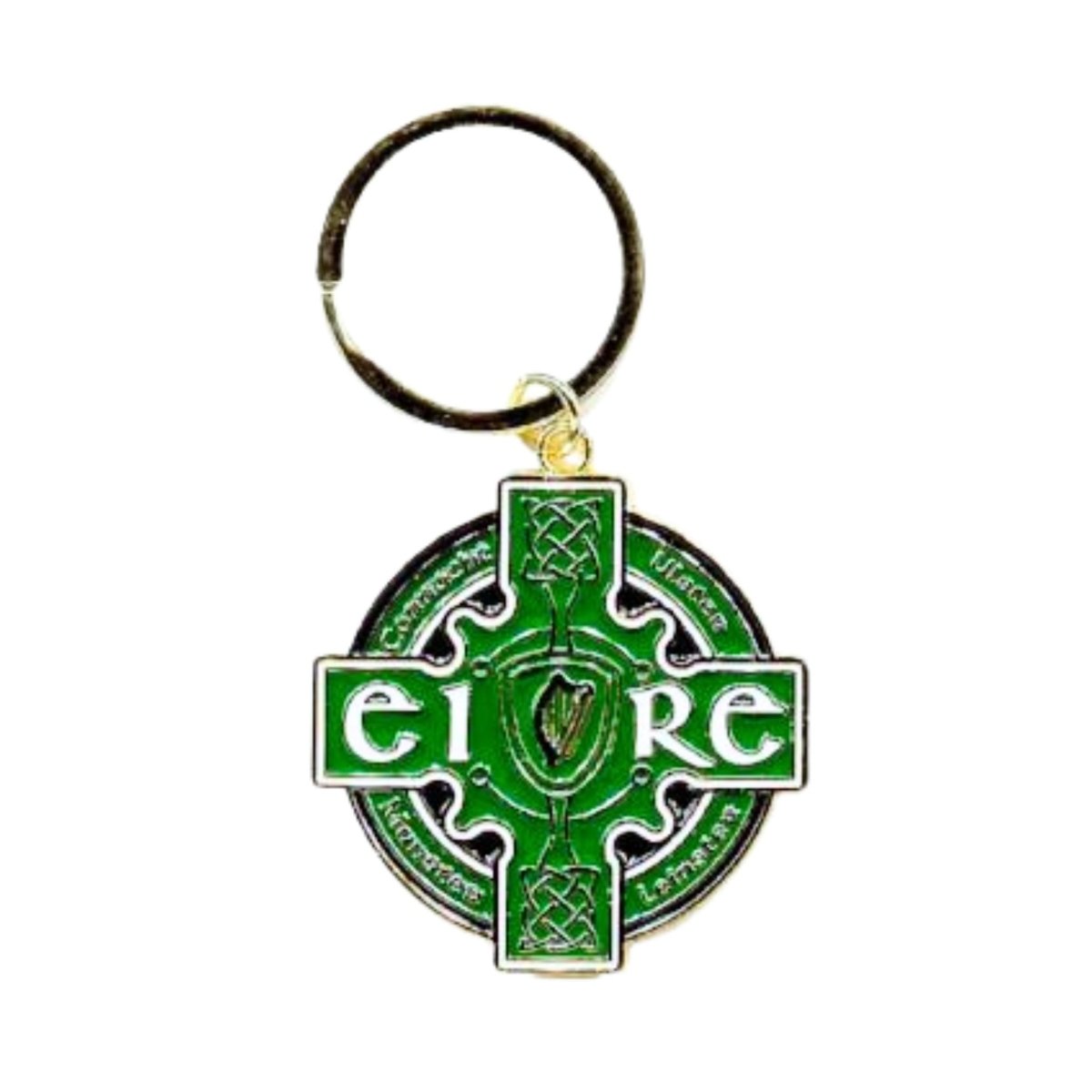 Eire Round Gold Keyring - The Celtic Gift Store - Keychains
