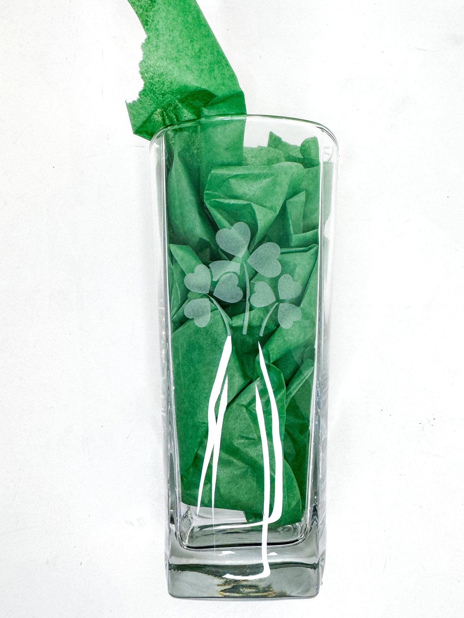 Etched Shamrock Glass Tumbler - The Celtic Gift Store - Drinkware