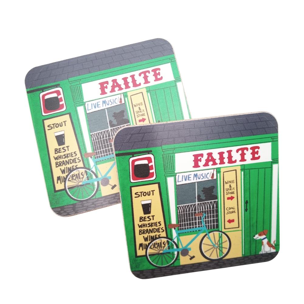 Failte Pub Front Coaster