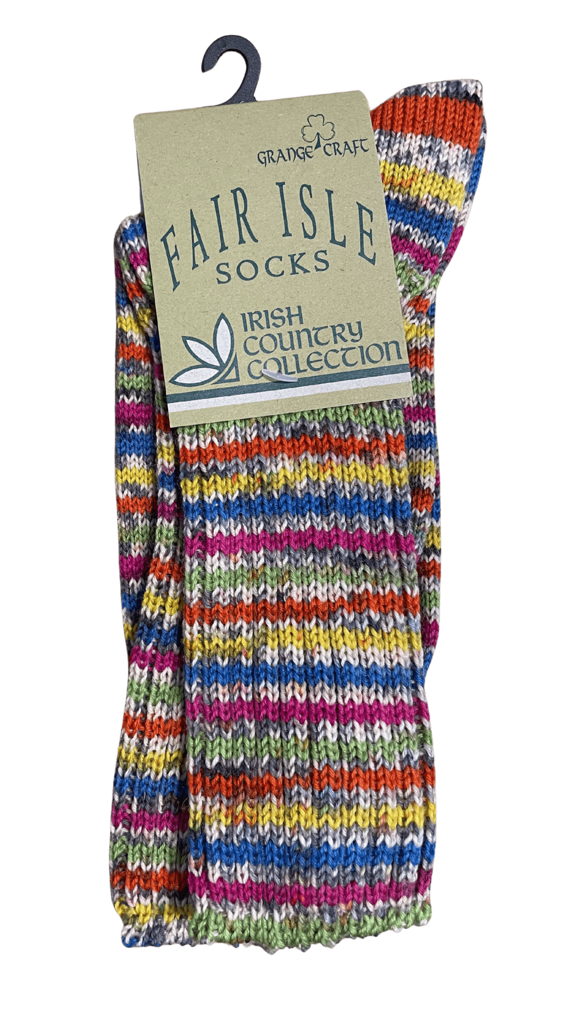 Fair Isle Socks - Multi Stripe - The Celtic Gift Store - Socks