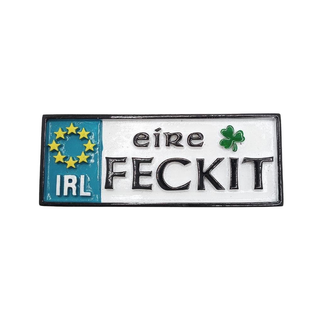 Feckit Car Plate Resin Magnet by Irish Decal Products - Gift