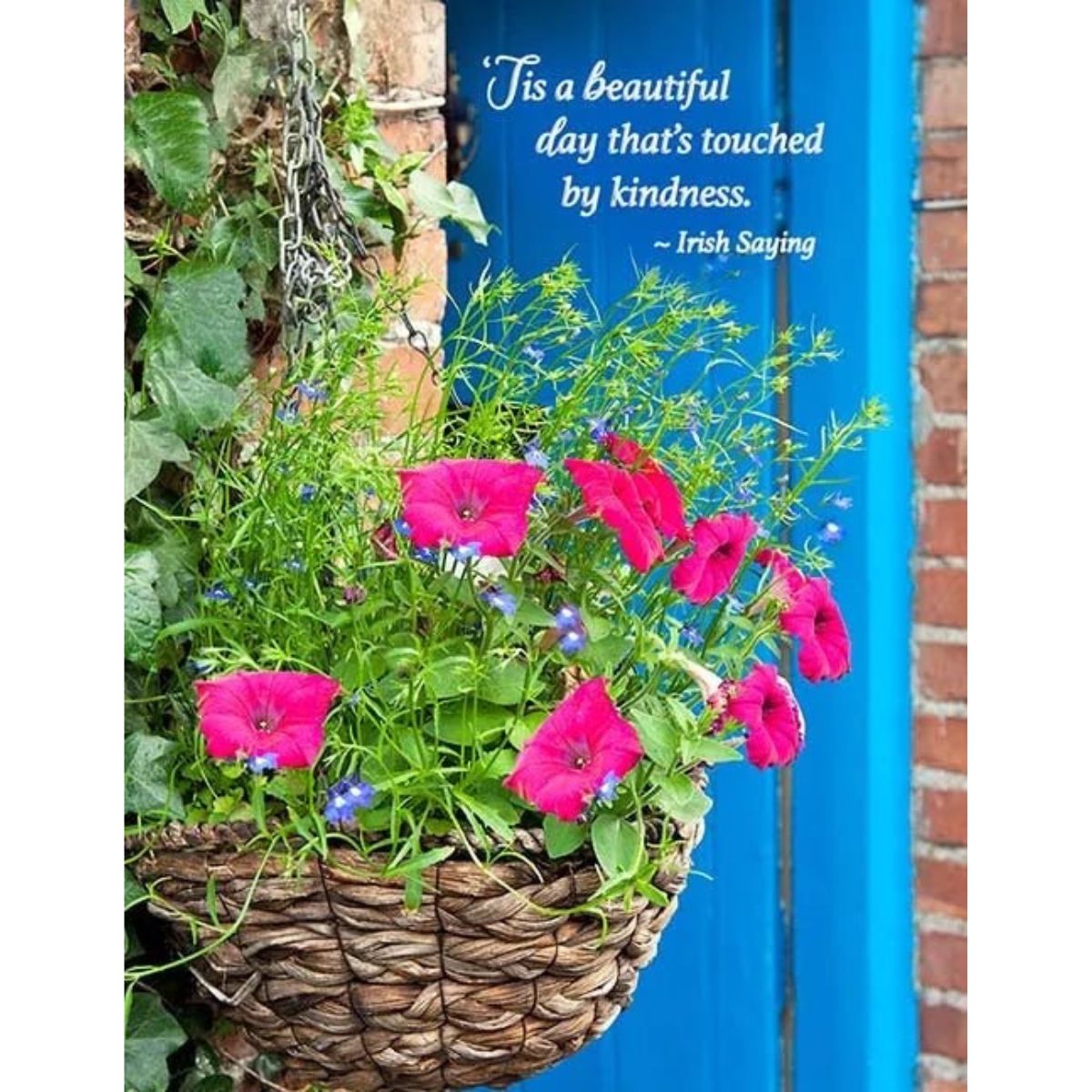 Floral Thank You Card - Irish Saying