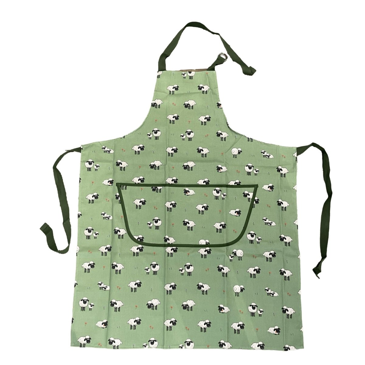 Fluffy Flock Green Cotton Apron