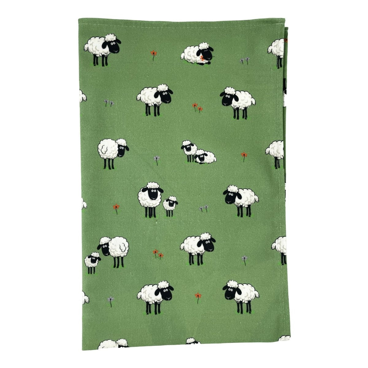 Fluffy Flock Green Tea Towel