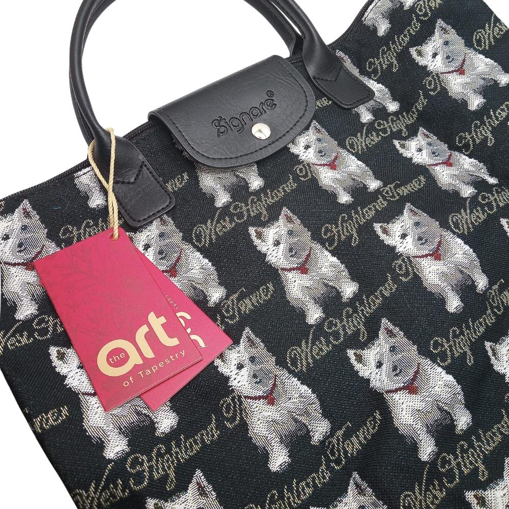 Fold Away Shopping Bag - Westie