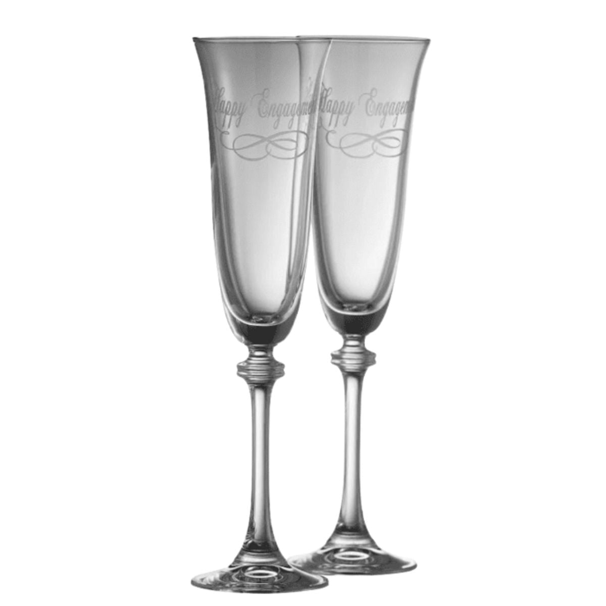 Galway Crystal Happy Engagement Champagne Flute Set