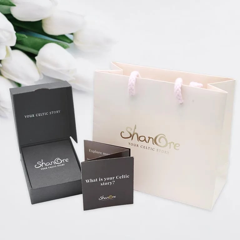 Genuine Emerald Set Sterling Silver Celtic Cross Necklace - The Celtic Gift Store - Necklaces