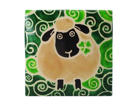 Genuine Leather Square Irish Sheep Coin Purse - The Celtic Gift Store - Apparel & Accessories