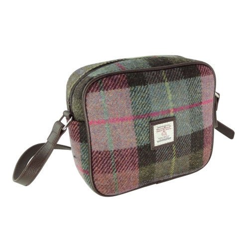 Glen Appin Green and Rose Tartan Harris Tweed Mini Bag - The Celtic Gift Store - Handbags