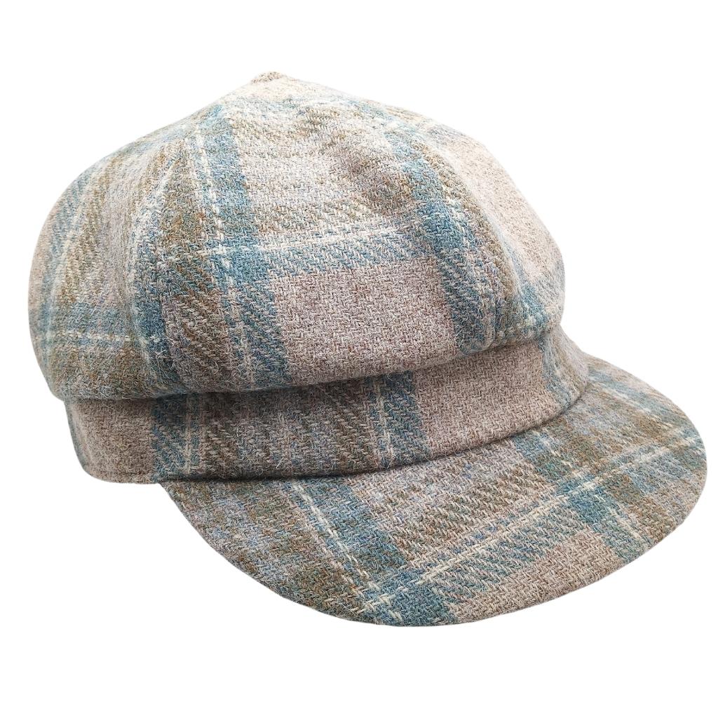 Glen Appin Ladies Beige Stewart Harris Tweed Cap