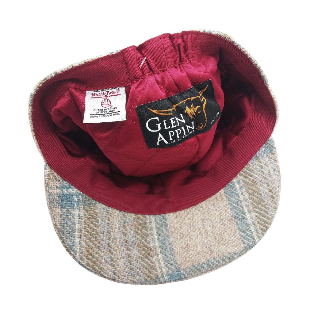 Glen Appin Ladies Beige Stewart Harris Tweed Cap