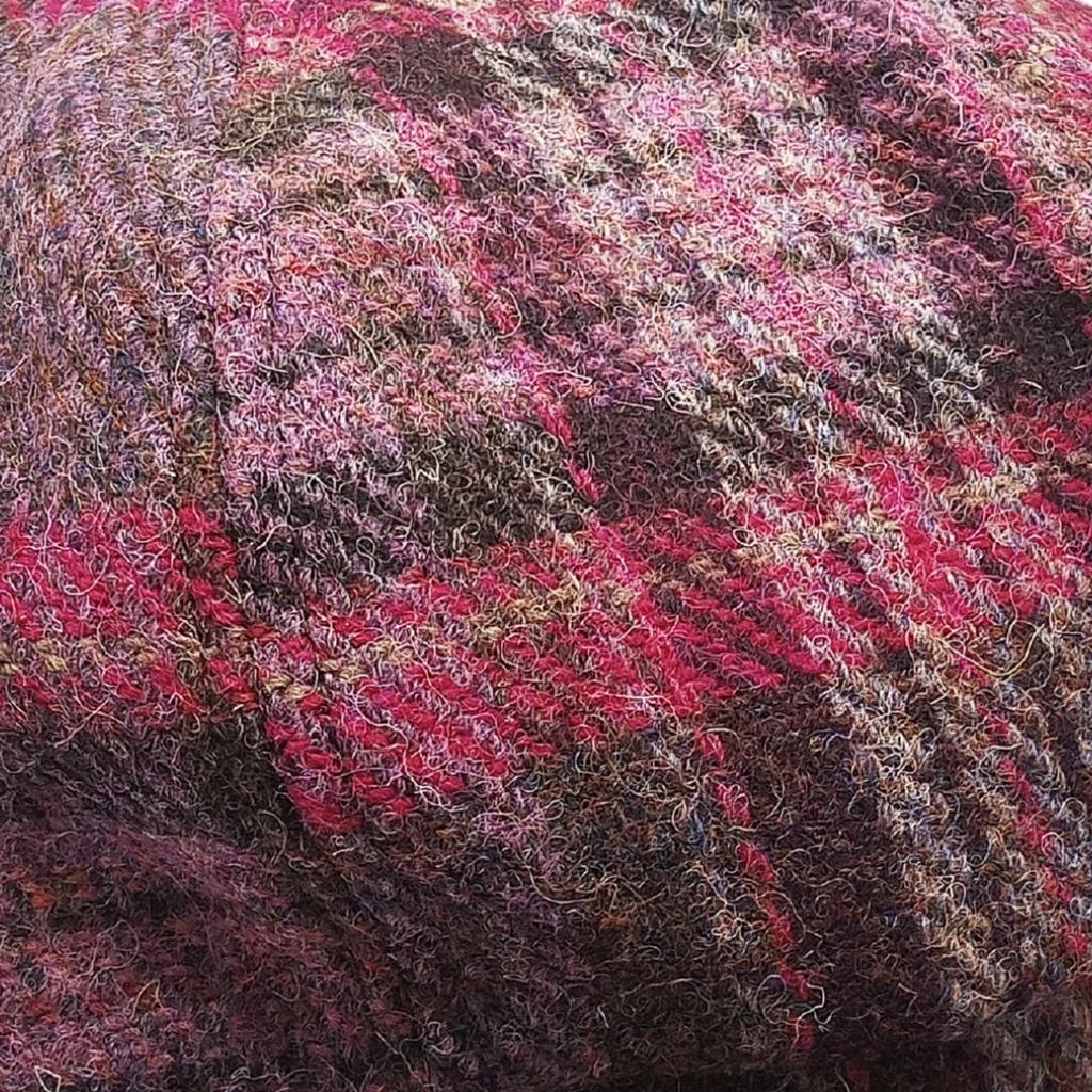 Glen Appin Ladies Burgundy & Pink Stewart Tartan Harris Tweed Cap
