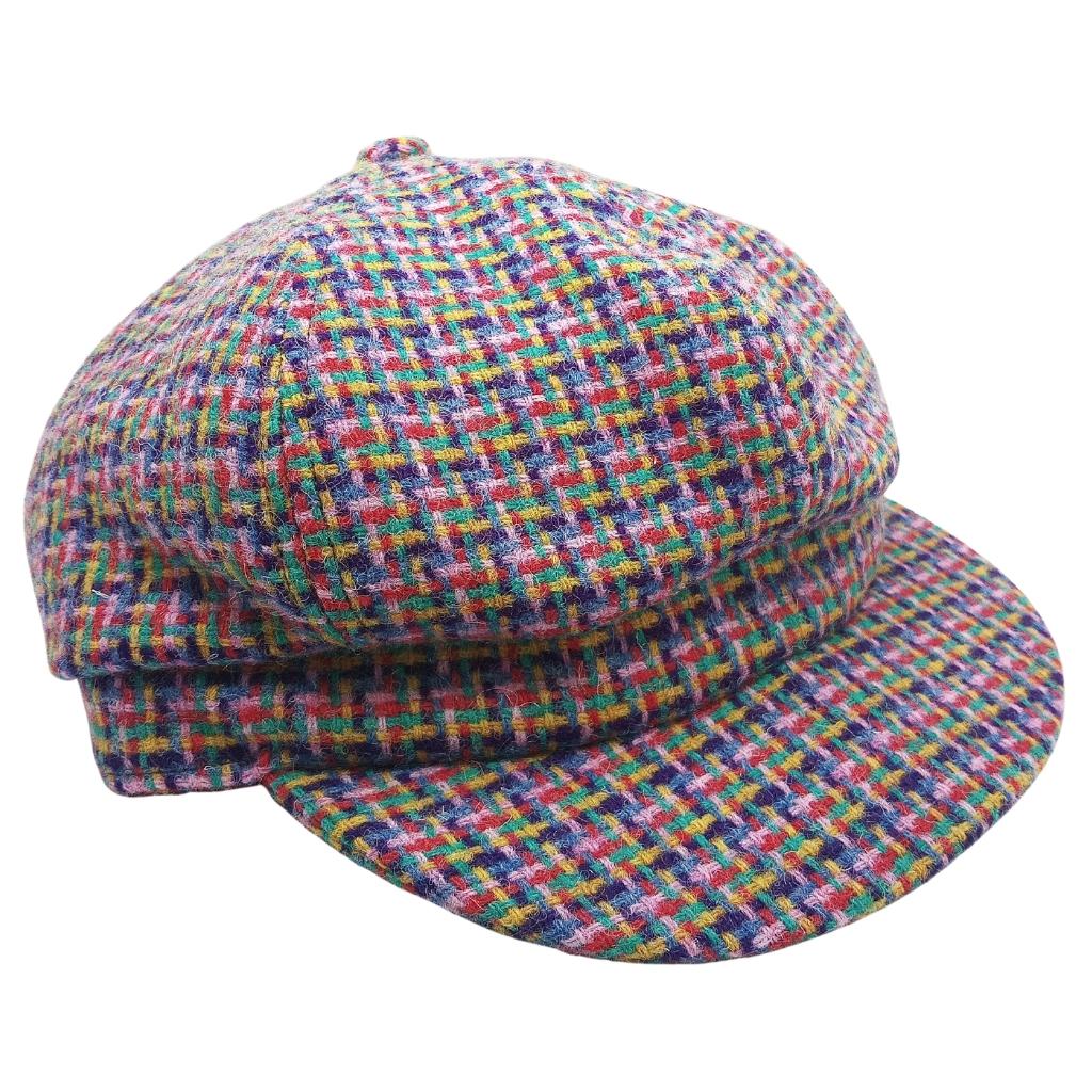 Glen Appin Ladies Jazzy Weave Harris Tweed Cap