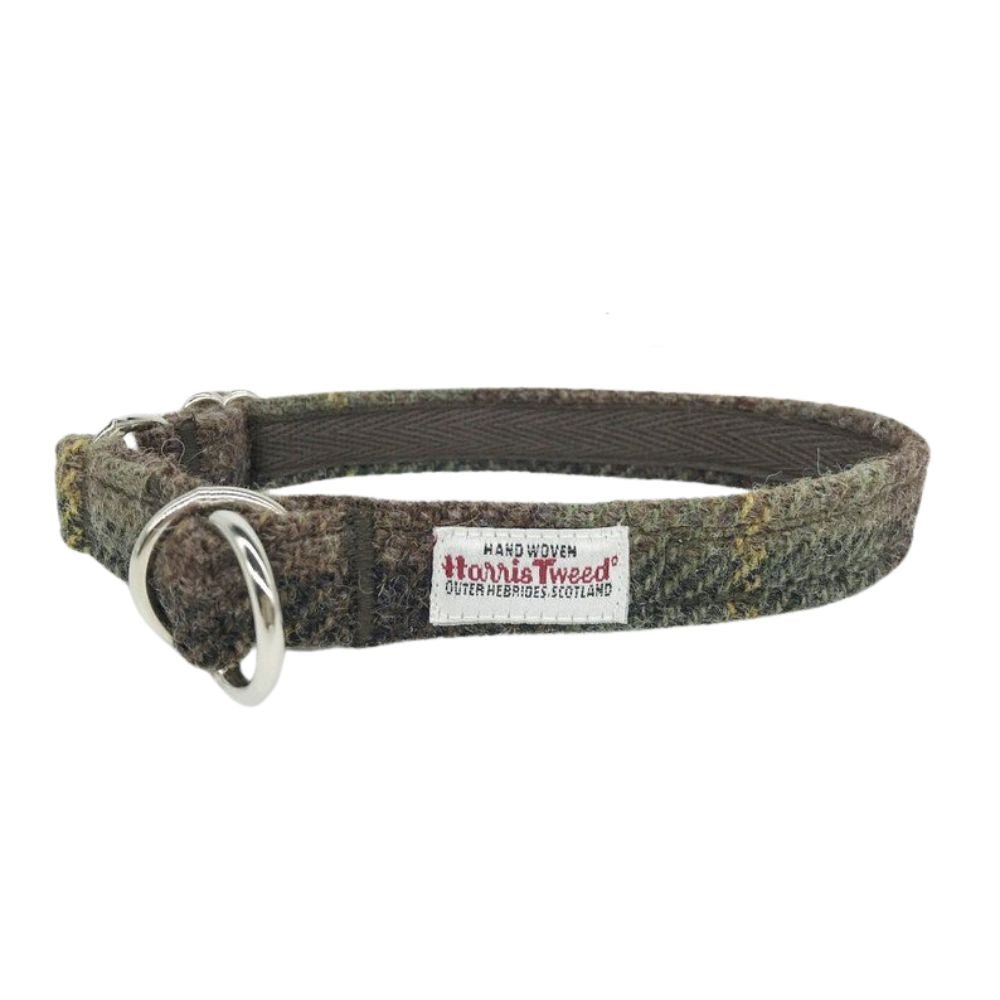 Glen Appin Large Brown and Grey Harris Tweed Dog Collar and Lead - The Celtic Gift Store - Pet Supplies