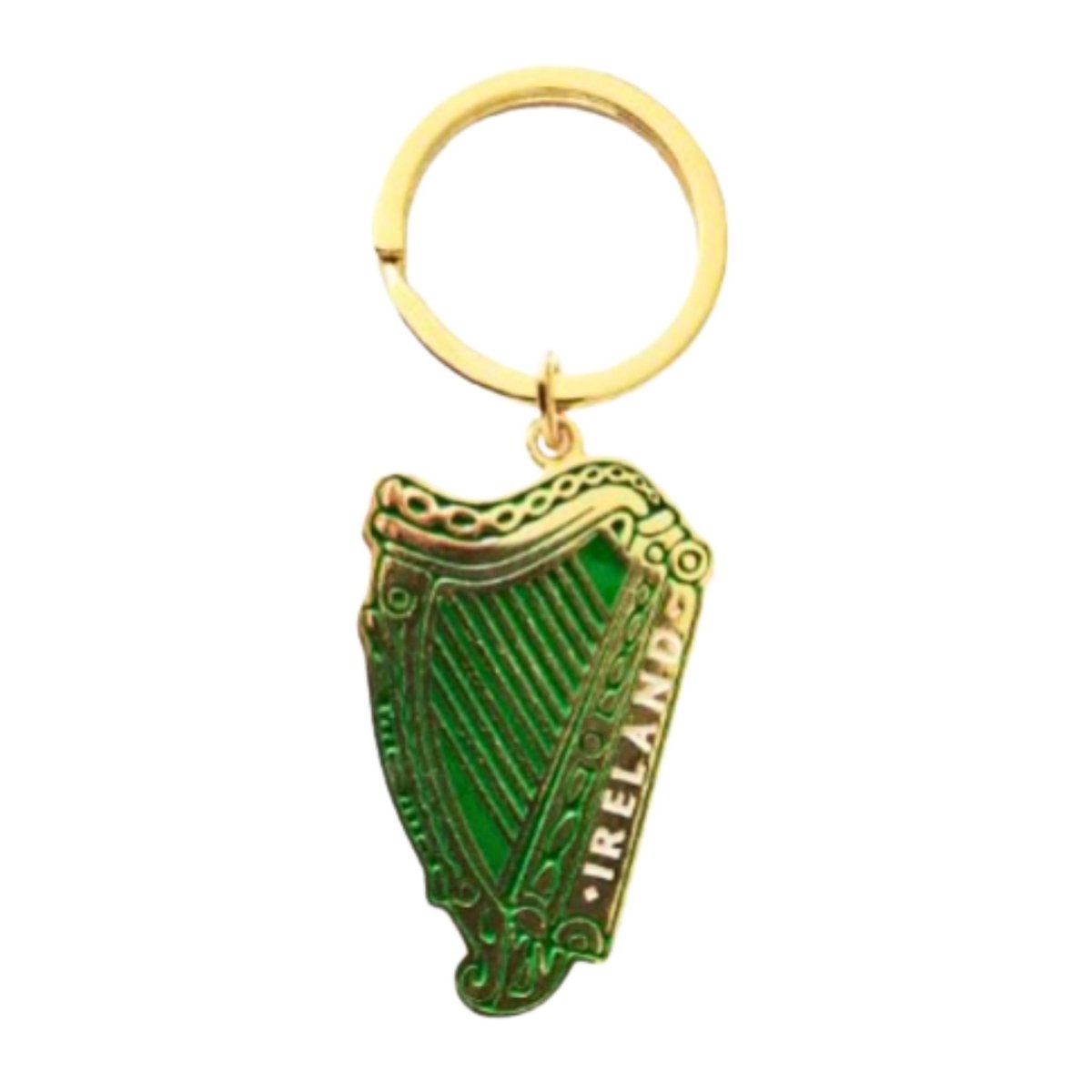 Gold Harp Keyring - The Celtic Gift Store - Keychains