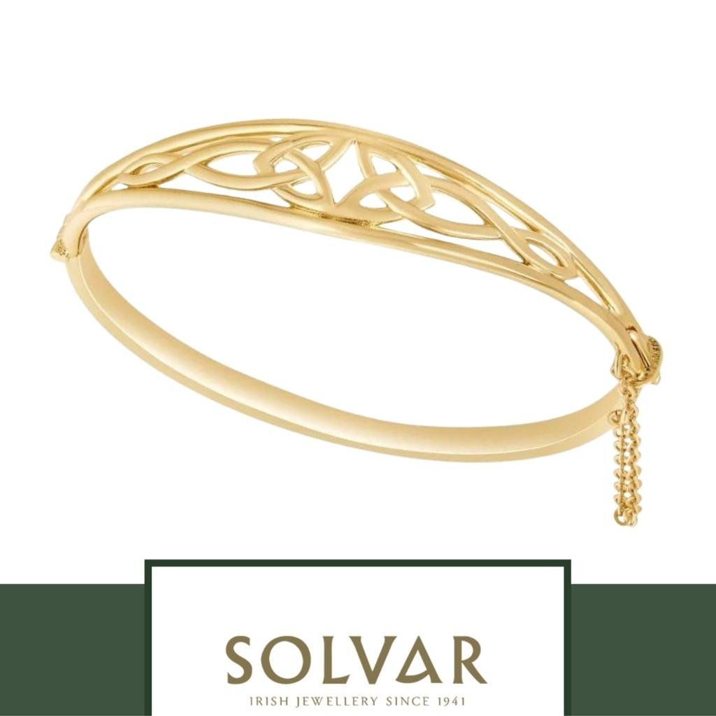 Gold Plated Celtic Knot Bangle