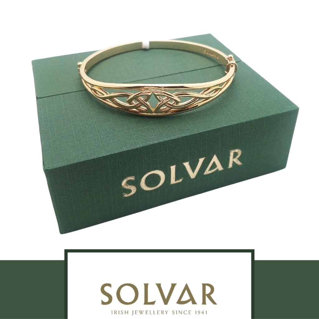 Gold Plated Celtic Knot Bangle