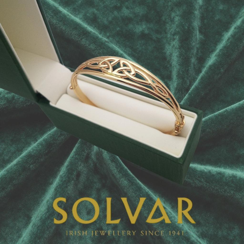 Gold Plated Celtic Knot Bangle
