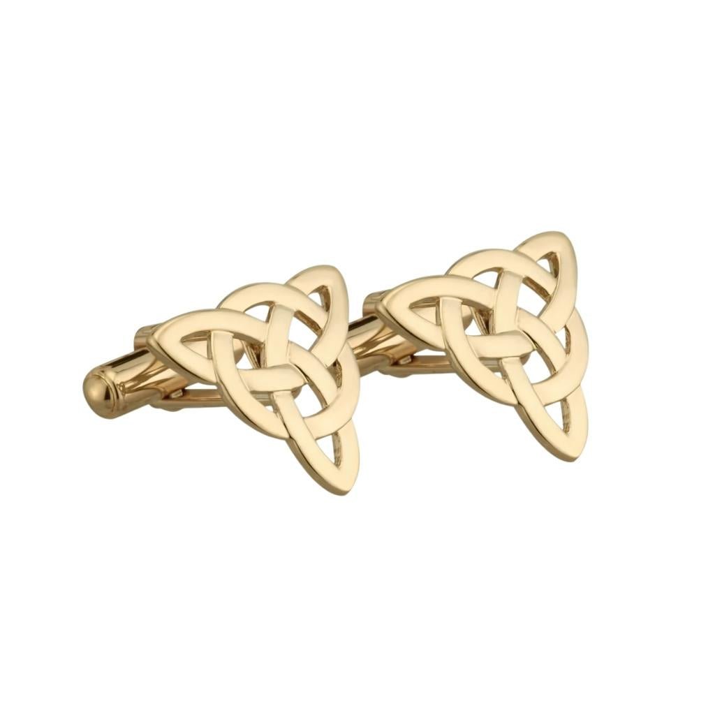 Gold Plated Men's Irish Celtic Knot Cufflinks