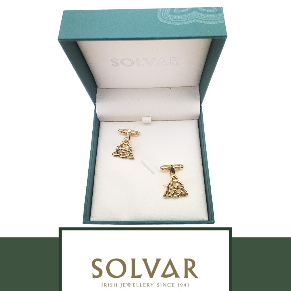 Gold Plated Men's Irish Celtic Knot Cufflinks