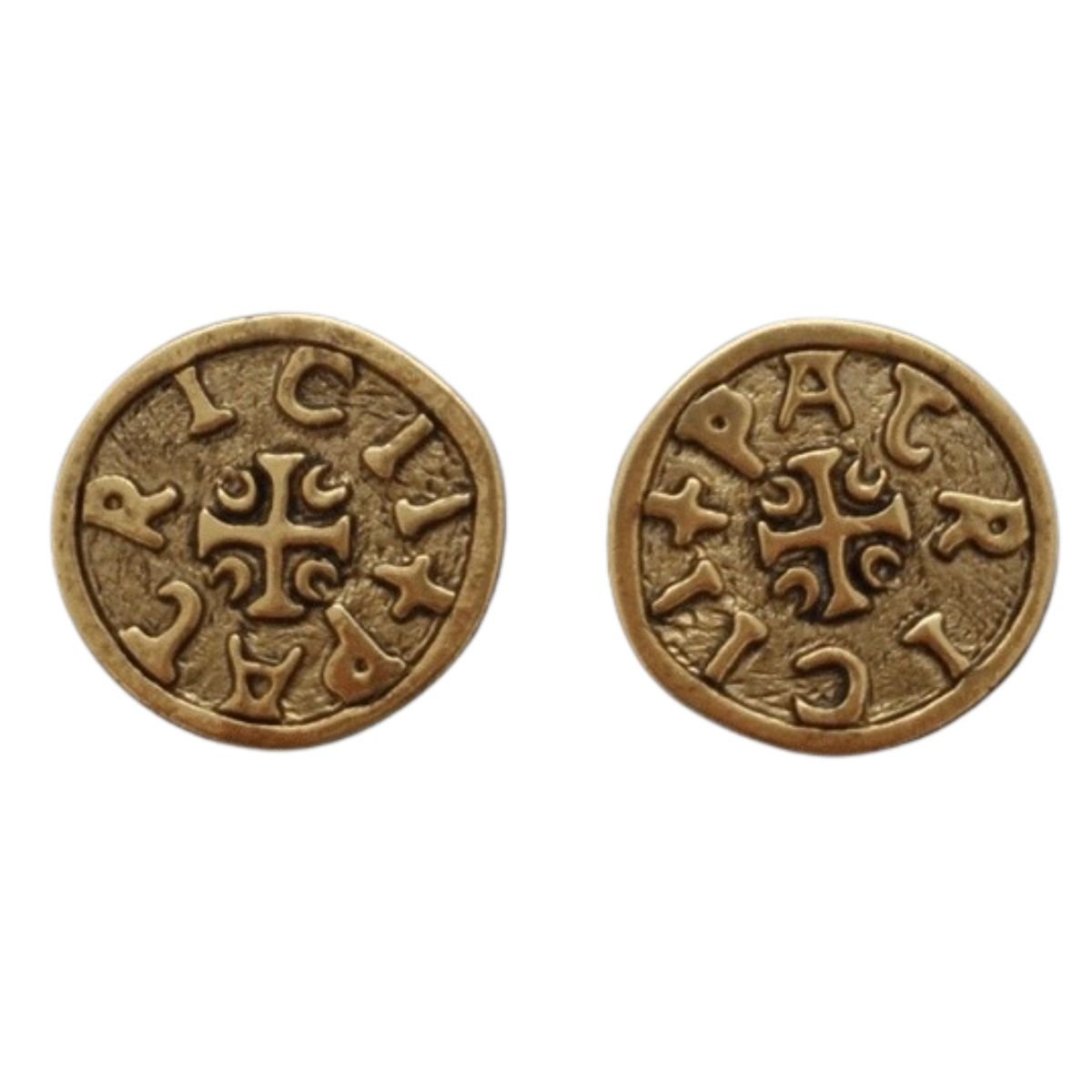 Gold St. Patrick's Coin Cufflinks