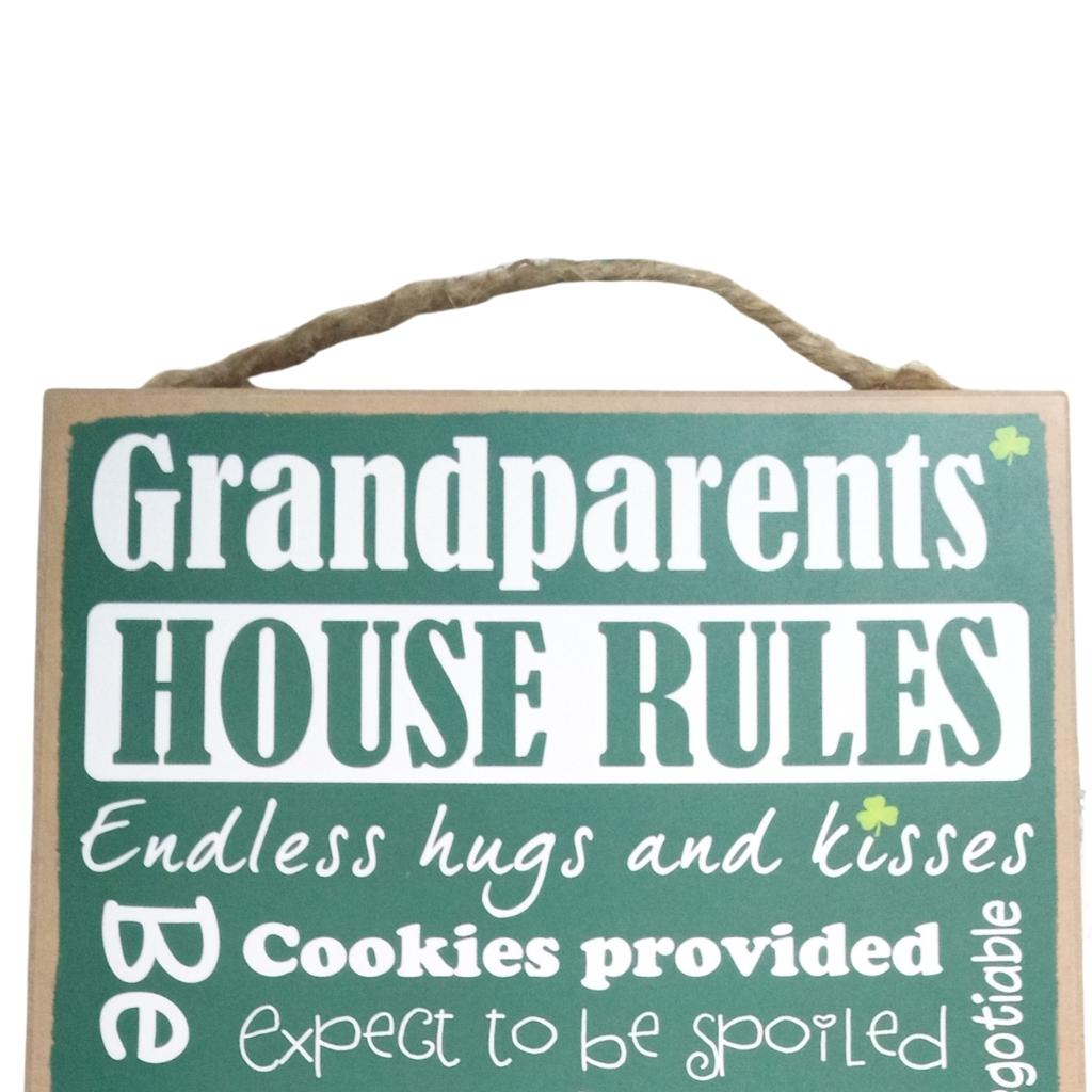 Grandparents' House Rules 10x16 Sign