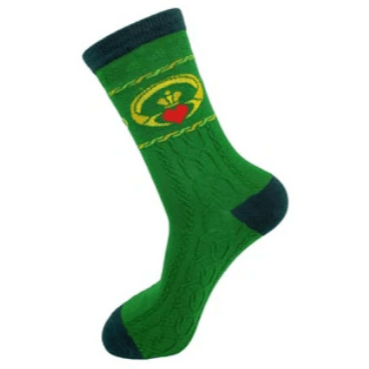 Green Claddagh Ring Socks - The Celtic Gift Store - Clothing