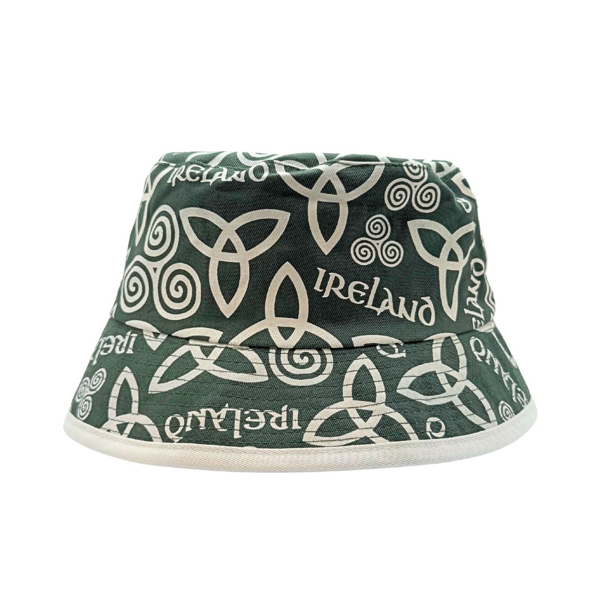 Green Ireland Celtic Knot Reversible Bucket Hat