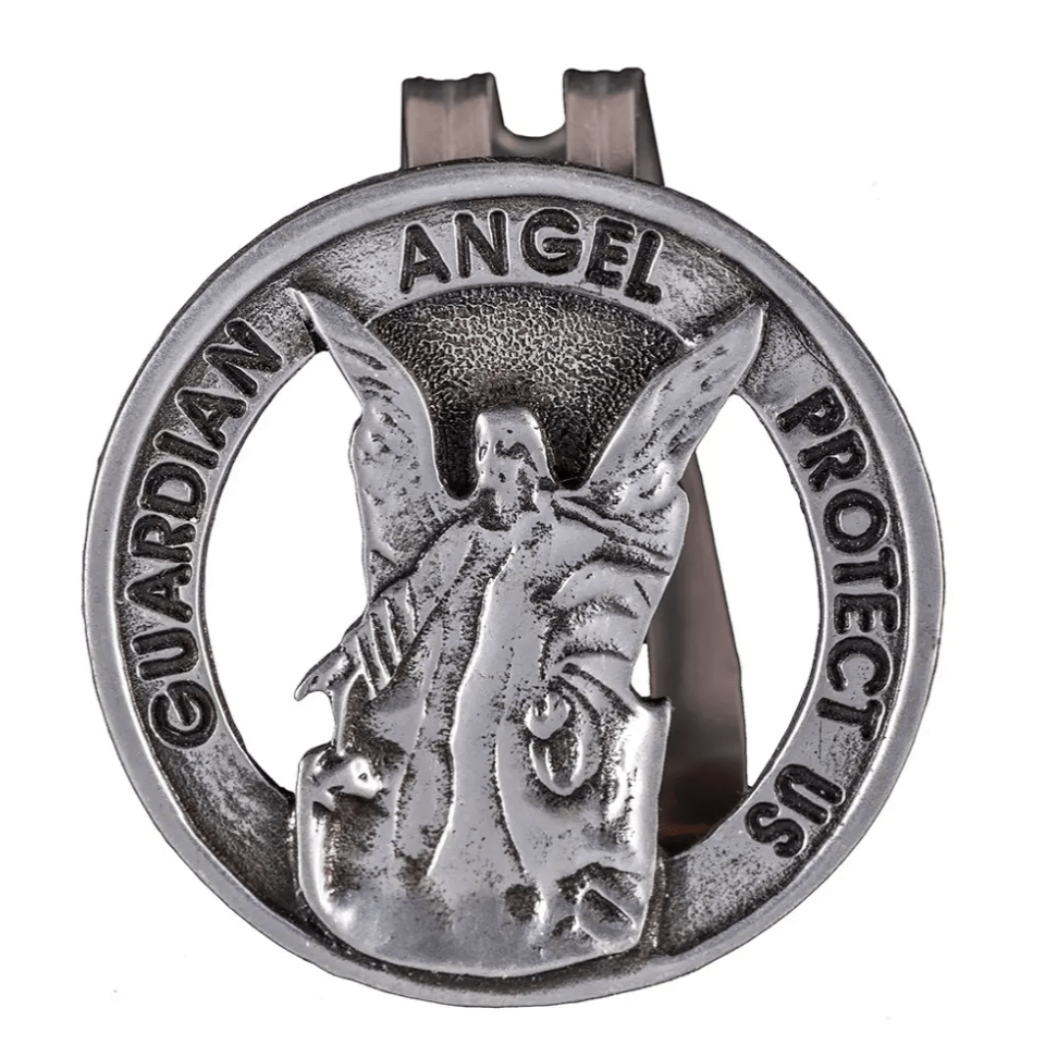 Guardian Angel Visor Clip | Silver Protection Token – The Celtic Gift Store