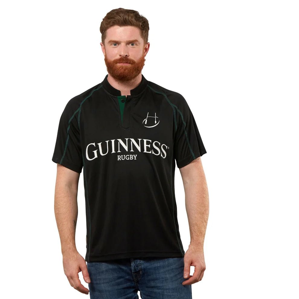 Guinness Black and Green Rugby Jersey - The Celtic Gift Store - Clothing