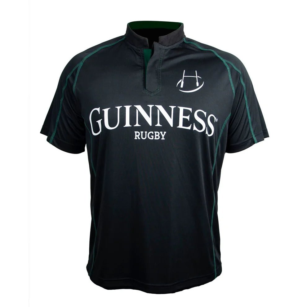Guinness Black and Green Rugby Jersey - The Celtic Gift Store - Clothing