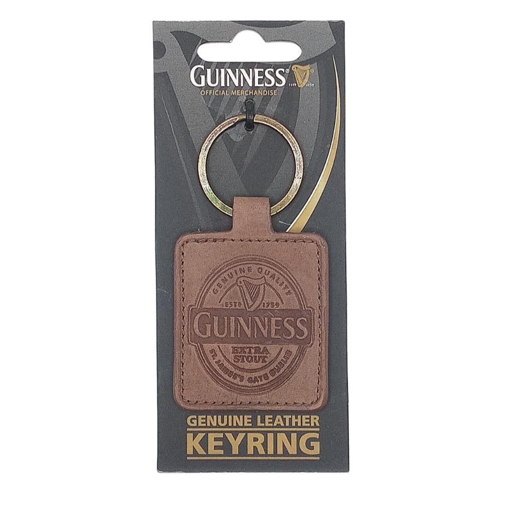 Guinness Brown Leather Keyring