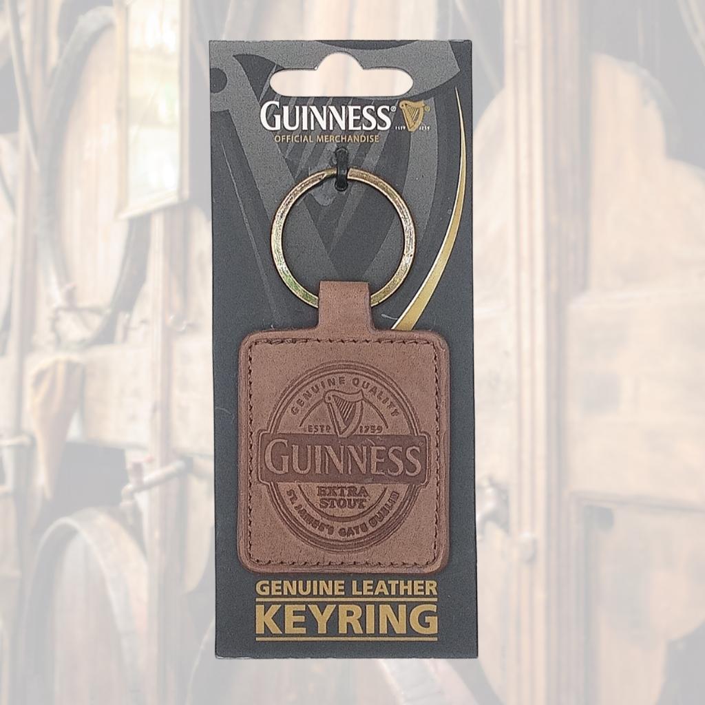 Guinness Brown Leather Keyring