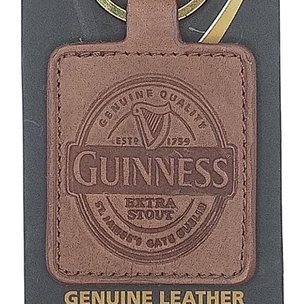 Guinness Brown Leather Keyring