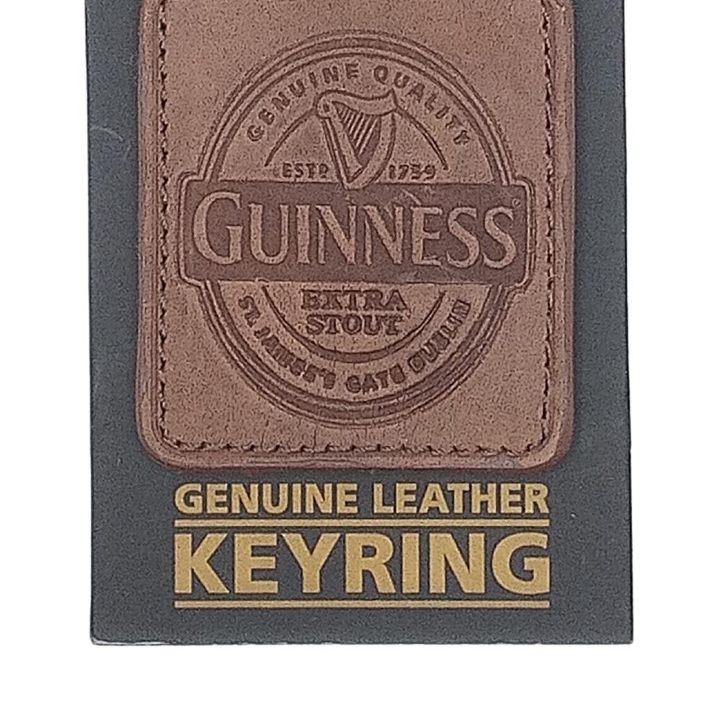 Guinness Brown Leather Keyring