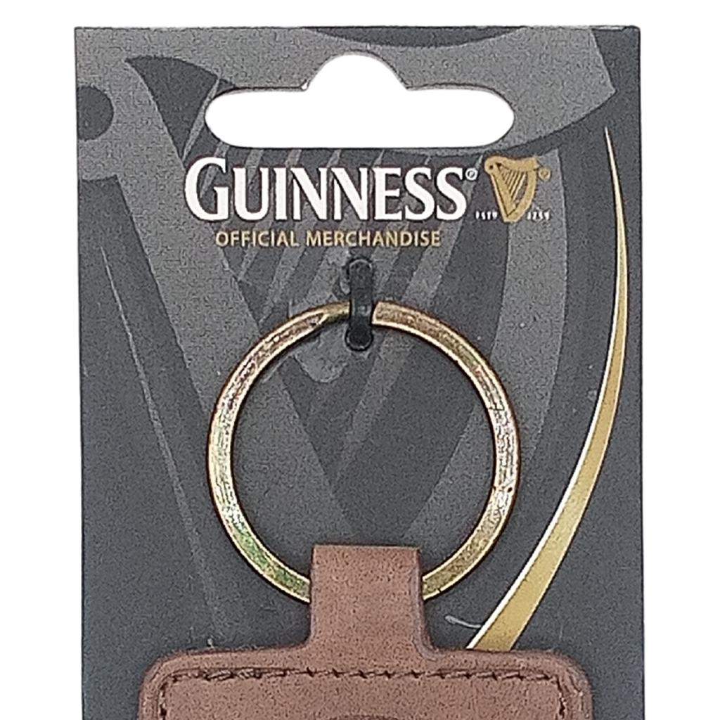 Guinness Brown Leather Keyring