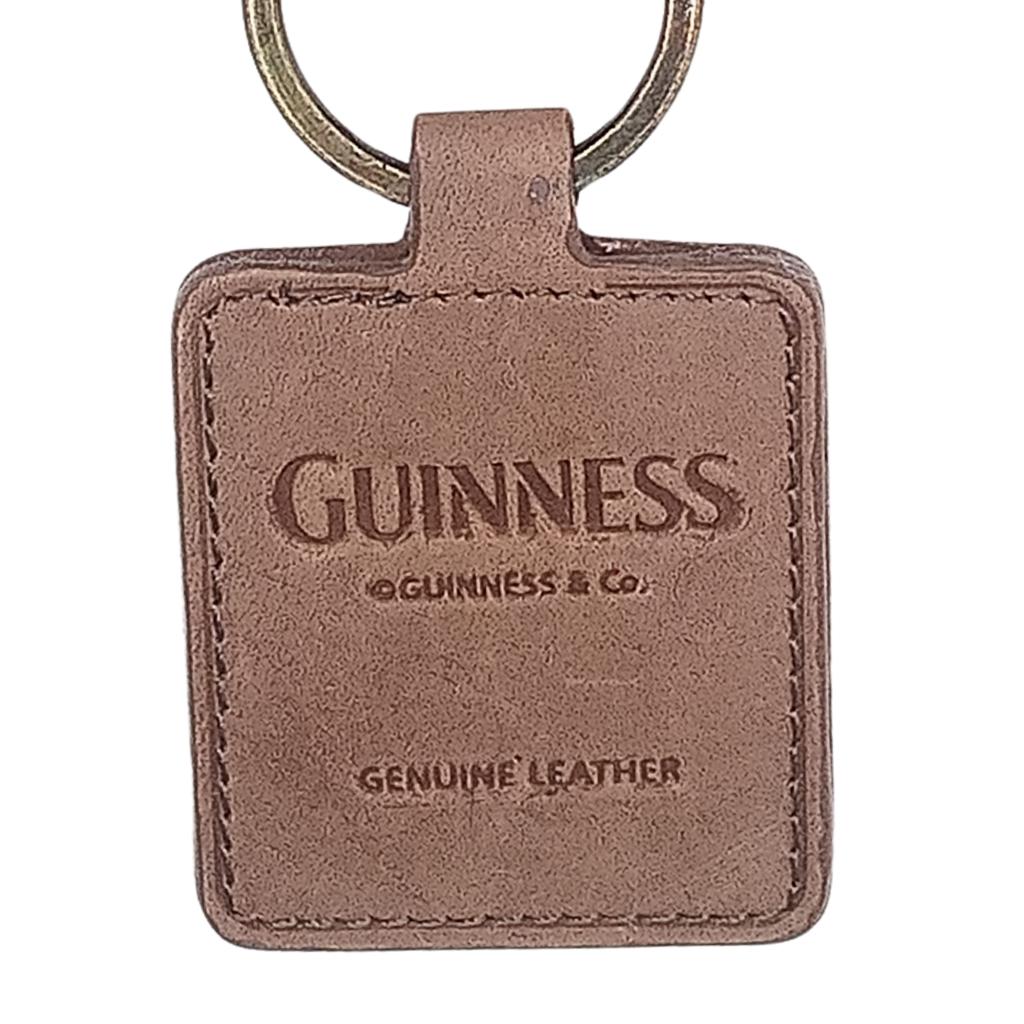 Guinness Brown Leather Keyring