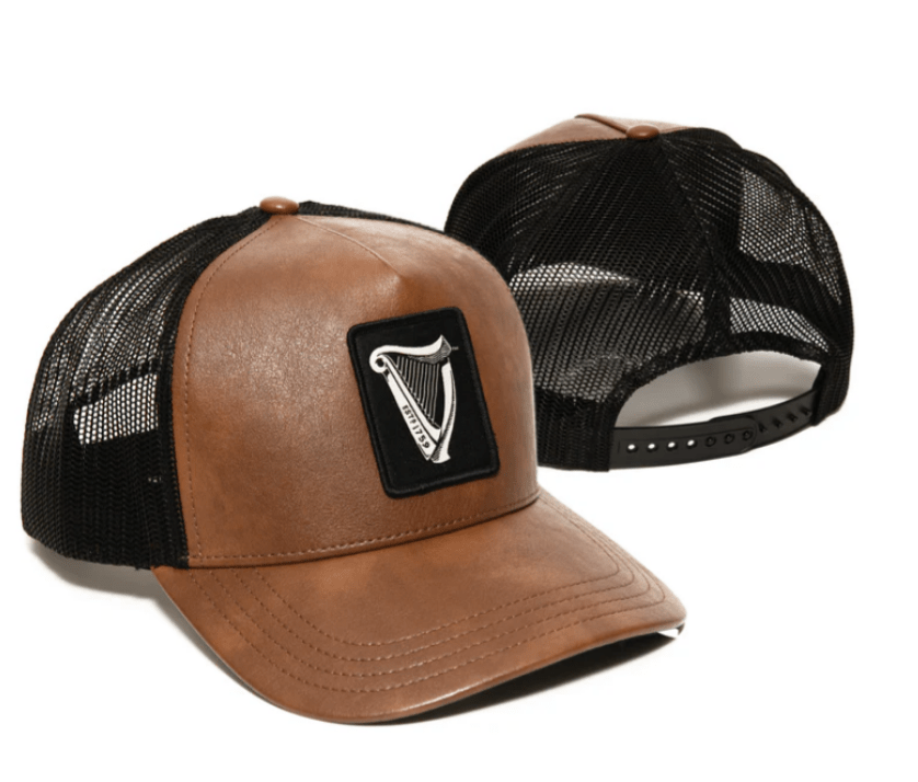 Guinness Brown Leather Trucker Cap - The Celtic Gift Store - Hats