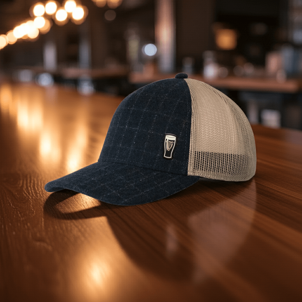 Guinness Checked Trucker Hat - The Celtic Gift Store - Hats